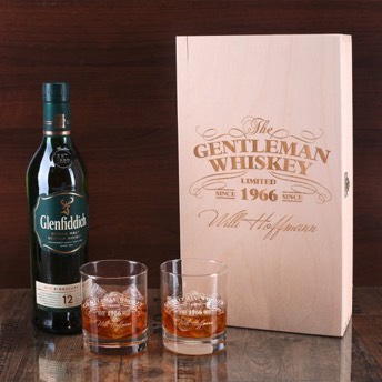 Glenfiddich Whisky Geschenkset mit personalisierter Gravur - 30 Geschenke zum Ruhestand