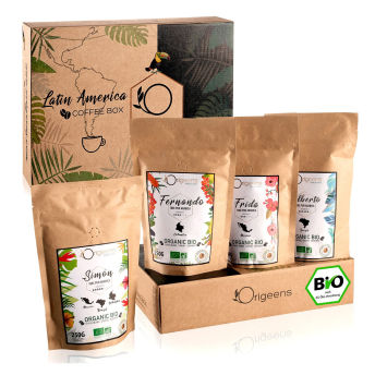 4tlg Bio Kaffeebohnen Probierset mit Sorten aus  - 49 originelle Geschenke für Frauen ab 40 Jahren