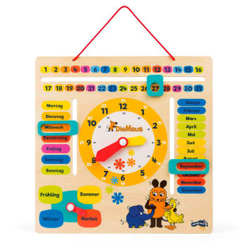 Die Maus ZeitLerntafel aus Holz - 43 originelle Geschenkideen für den Schulanfang