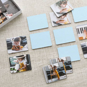 Personalisiertes FotoMemo Spiel mit 15 Kartenpaaren - 30 Geschenke zum Ruhestand