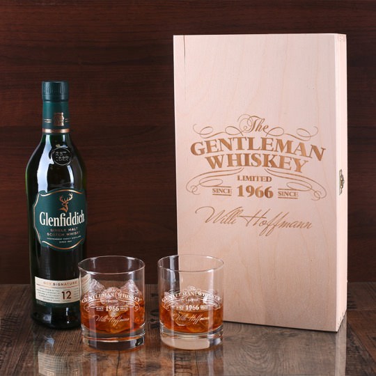 Glenfiddich Whisky Geschenkset mit personalisierter Gravur