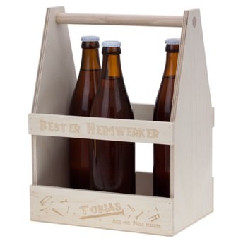 Bier Werkzeugkasten mit Gravur - Geschenke für Handwerker