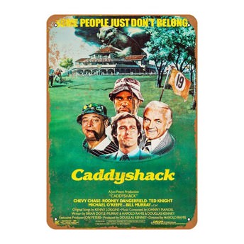 Caddyshack Filmposter als Vintage Metallschild - Originelle Geschenke für Golfer