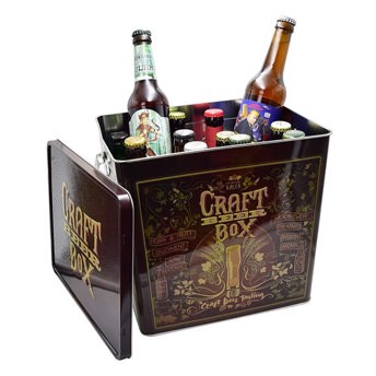 12 Craft Beer Spezialitten in einer hochwertigen Metallbox - 61 besondere Geschenke für Biertrinker
