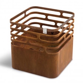 hfats Cube Feuerkorb im RostLook - 26 praktische Geschenke für Frostbeulen