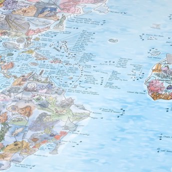 Dive Map Wiederbeschreibbare Weltkarte fr Taucher - 29 coole Geschenke für Taucher