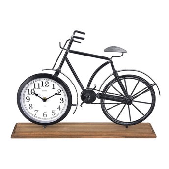 Fahrrad Tischuhr auf Holzsockel - 79 einzigartige Geschenke für Fahrradfahrer