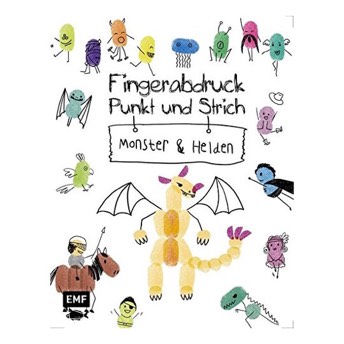 Fingerabdruck Punkt und Strich Monster und Helden  - Geschenke für 5 bis 6 Jahre alte Jungen