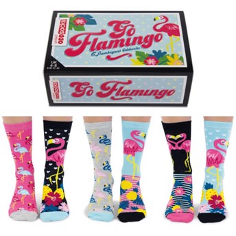 Flamingo Socken GeschenkBox - 22 einzigartige Flamingo Geschenke