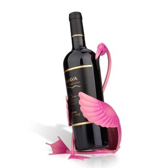 Dekorativer Flamingo Weinflaschenhalter - 47 originelle Geschenke für Wein-Liebhaber
