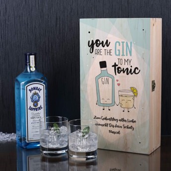 Personalisiertes Gin Geschenkset fr Paare You are the  - 
