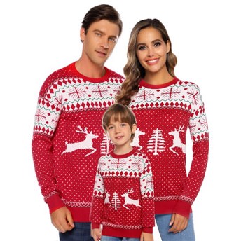 Klassischer Weihnachtspullover fr Kinder und Erwachsene - 25 hässliche Weihnachtspullover für die ganze Familie