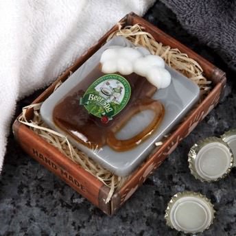 Handgefertigte BierSpa Seife in Form eines Bierkruges - Geschenke zum Vatertag