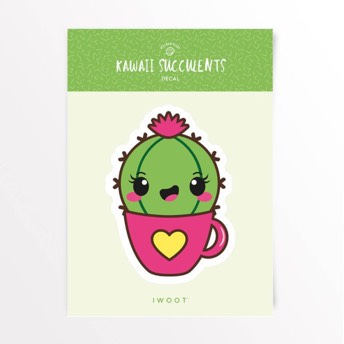 Niedliche Kaktus Aufkleber Kawaii Succulents - 