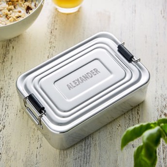 Personalisierte Brotdose aus Aluminium - Geschenke für Handwerker