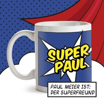 Personalisierte Supercape Tasse - 44 originelle Superhelden Geschenke