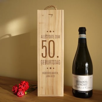 Personalisierte Weinkiste zum Geburtstag - Originelle Geschenke für Wein-Liebhaber
