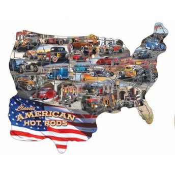 Puzzle Hot Rod USA mit 600 Teilen - 43 Geschenke für Autonarren