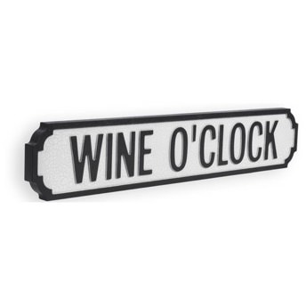 Retro Straenschild Wine O Clock von Shh Interiors - Originelle Geschenke für Wein-Liebhaber