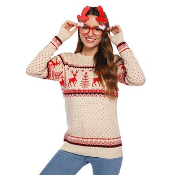 Retro Weihnachtspullover fr Mdchen und Frauen - 26 hässliche Weihnachtspullover für die ganze Familie