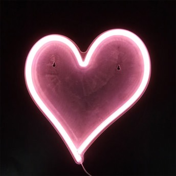 Rosenherz LED Neon Wandlicht - Originelle Valentinstag Geschenke für Frauen