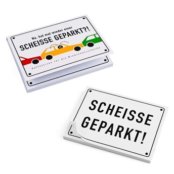 Selbstklebende Haftnotizen SCHEISSE GEPARKT - 43 Geschenke für Autonarren