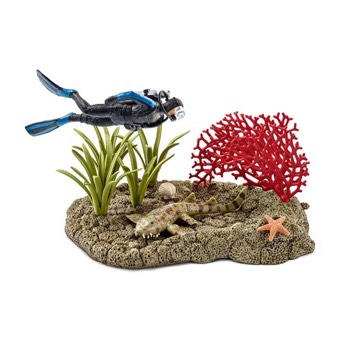 Schleich Spiel und Dekofigur Taucher im Korallenriff - 31 coole Geschenke für Taucher