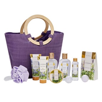Spa Luxetique Lavendel Bad Geschenkkorb - Originelle Geschenk- und Präsentkörbe, über die sich jede Frau freut