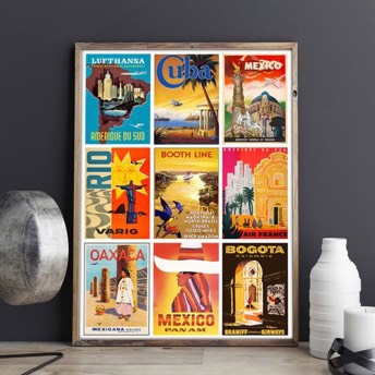 Sdamerikanische Vintage Reise Poster - 91 originelle Geschenke für Weltenbummler