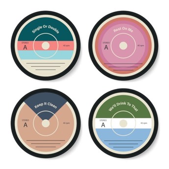 Vinyl UntersetzerSet - Coole Geschenke für Musiker & Musik-Begeisterte
