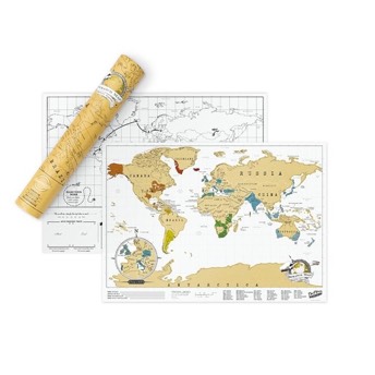 Weltkarte zum Rubbeln - 97 originelle Geschenke für Weltenbummler