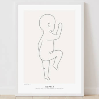 Personalisiertes Baby Poster im Mastab 11 - Personalisierte Geschenke zur Geburt