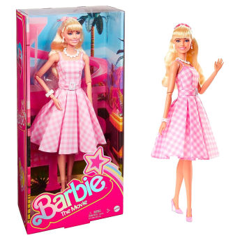 Barbie Puppe mit VintageKleid in rosa VichyKaro - 21 originelle Barbie Geschenke und Barbie Merch für Fans jeden Alters