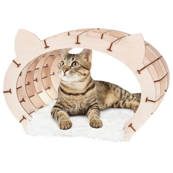 Katzenhaus Bausatz inkl weiem Fell - 54 originelle Geschenke für Katzenfreunde (und ihre Katzen)