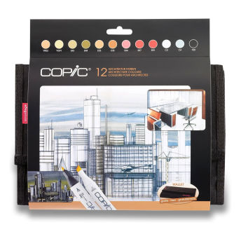 COPIC Classic Marker 12er Set mit ArchitekturFarben im  - 