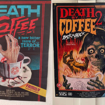 Death by Coffee Poster - Besondere Geschenke für Kaffeetrinker