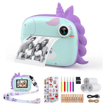 Digitale Sofortbildkamera fr Kinder mit Druckpapier  - Coole Geschenke für 7 bis 8 Jahre alte Jungen