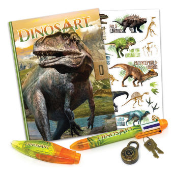 Dino Tagebuch mit Zubehr - 93 Geschenke für 7 bis 8 Jahre alte Jungen