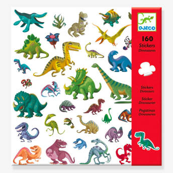 160 Dinosaurier Sticker von DJECO - Originelle Dino Geschenke für kleine und große Dinosaurier Fans