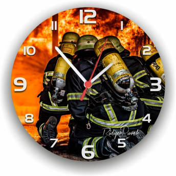 Feuerwehr Wanduhr aus Acrylglas - 36 heiße Geschenke für Feuerwehrmänner und Feuerwehr-Fans