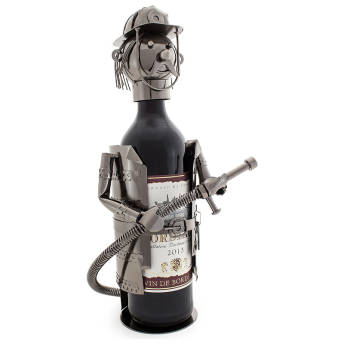 Feuerwehrmann Flaschenhalter Metall Skulptur - Heiße Geschenke für Feuerwehrmänner