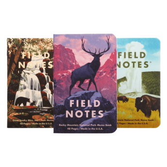 3 tlg Field Notes Notizheft Set Limitierte National  - Coole und praktische Geschenke für Outdoor- und Survival-Fans, Bushcrafter und Prepper
