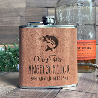 Personalisierter Flachmann Angelschluck - 127 personalisierte Geschenke für Deine Liebsten