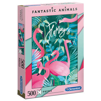 Cooles Flamingo Puzzle mit 500 Teilen - 