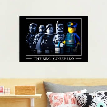 Fotodruck THE REAL SUPERHERO mnnlich - 34 originelle Geschenke für Polizisten