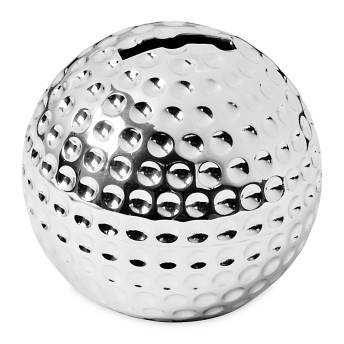 Stilvolle Spardose im versilberten Golfball Design - Originelle Geschenke für Golfer
