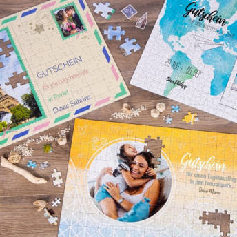GutscheinPuzzle verschiedene Designs fr zahlreiche  - 64 Geschenke zur Goldenen Hochzeit