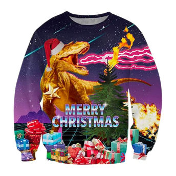 Hlicher Dino Weihnachtspullover - Originelle Dino Geschenke für kleine und große Dinosaurier Fans