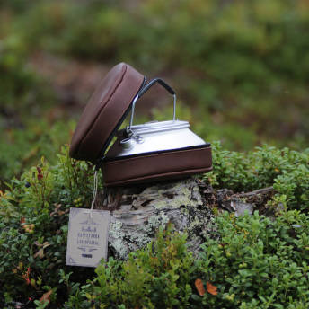 Kaffeekessel mit Ledertragetasche - Coole und praktische Geschenke für Outdoor- und Survival-Fans, Bushcrafter und Prepper