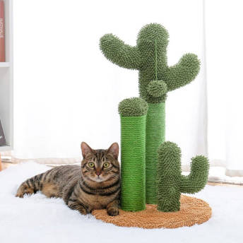 Origineller Kaktus Kratzpfosten fr Katzen - 